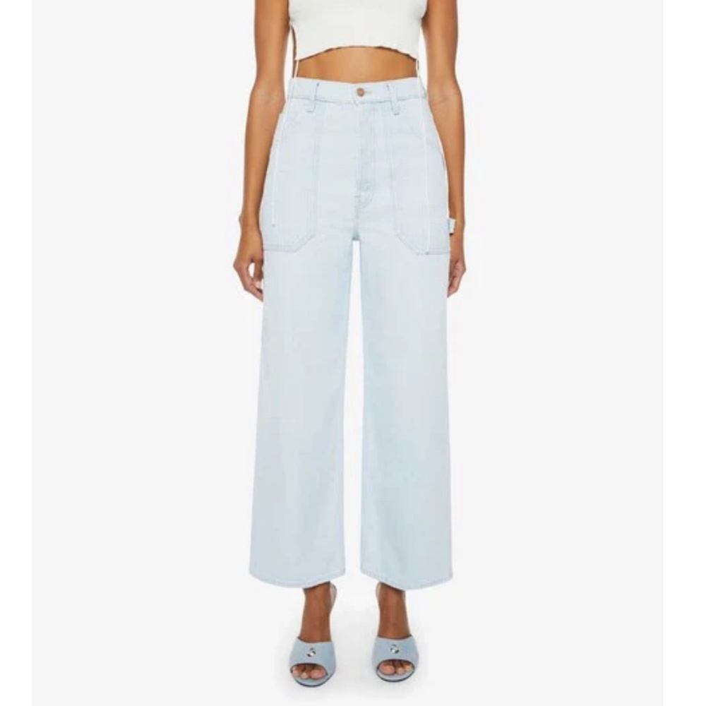 NWT Free People MOTHER Snacks! Carpenter Jeans Over Ice